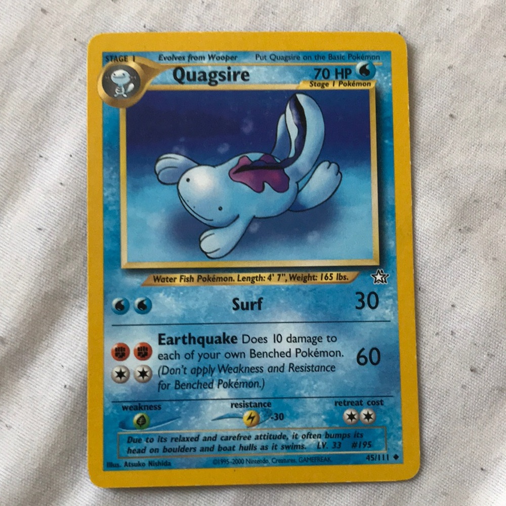 Quagsire Pokémon card